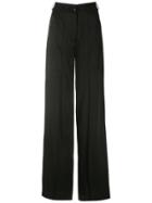 Gloria Coelho Creased Wide Leg Trousers - Black