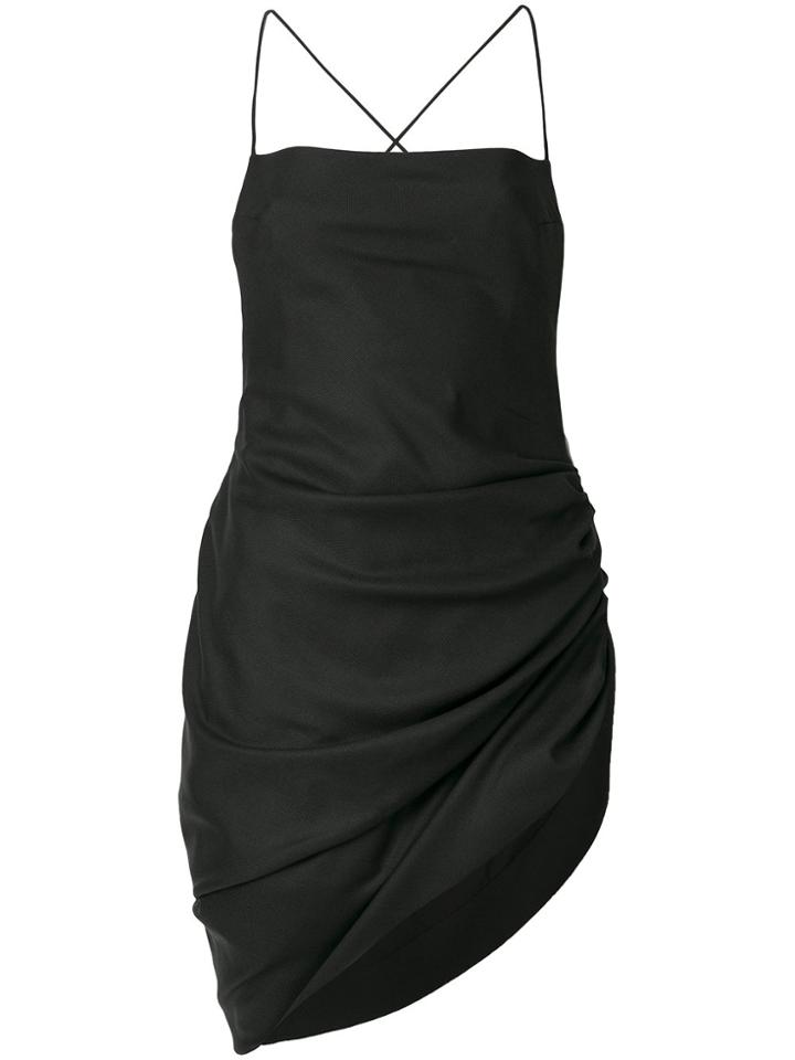 Jacquemus Saudade Gathered Side Dress - Black