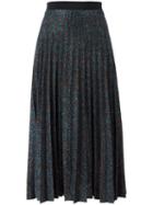 Aviù Pleated Midi Skirt, Women's, Size: 40, Blue, Polyester/viscose