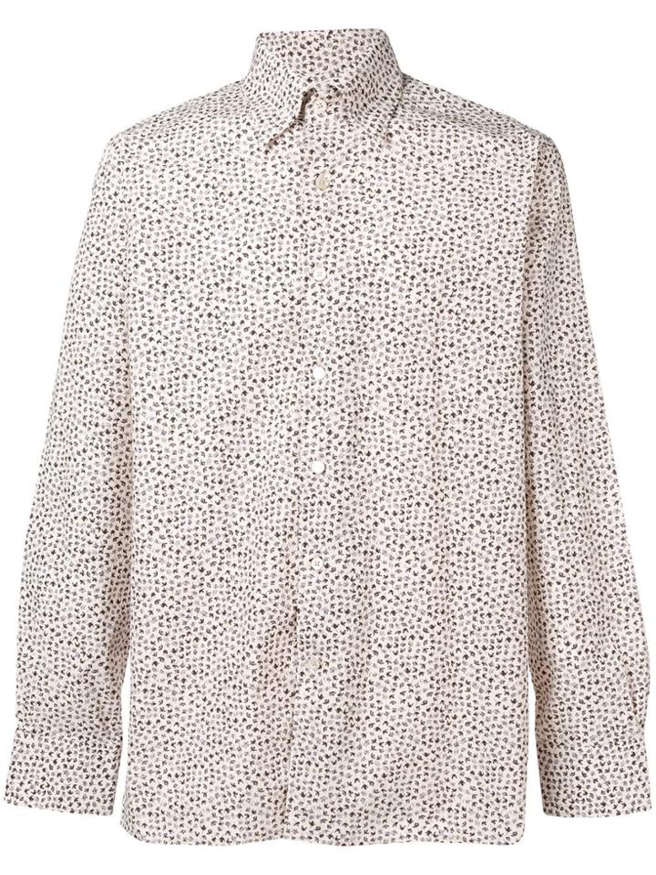 Canali Floral Print Shirt - Neutrals
