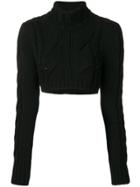 Pierre Balmain Chunky Knit Cropped Jumper - Black