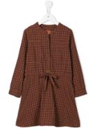 Maan Checked Shirt Dress, Girl's, Size: 12 Yrs, Brown