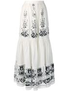 Local Two-tone Skirt - White