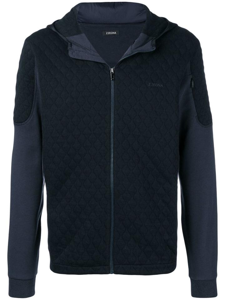 Z Zegna Zip-up Sweatshirt - Blue