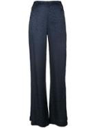 Jonathan Simkhai Leopard Print Wide Leg Trousers - Blue