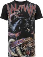 Balmain - Animal Print T-shirt - Men - Cotton - S, Black, Cotton