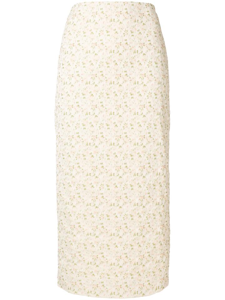 Marni Floral Pencil Skirt - Multicolour