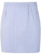 Striped Fitted Skirt - Women - Cotton - S, Blue, Cotton, Ottolinger