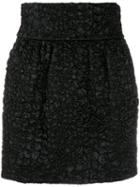 Saint Laurent Textured Mini Skirt - Black