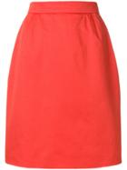 Yves Saint Laurent Vintage High Rise Straight Skirt - Yellow & Orange