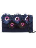 Loeffler Randall Floral Embellishment Crossbody Bag, Women's, Blue