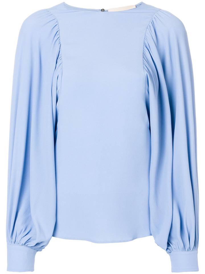 Erika Cavallini Wide Sleeve Blouse - Blue