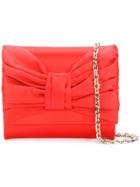 Casadei Draped Bow Clutch - Red