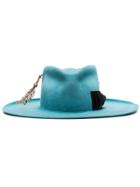 Nick Fouquet Blue Beaver Fur Felt Fedora Hat