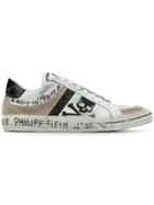 Philipp Plein Distressed-effect Sneakers - White