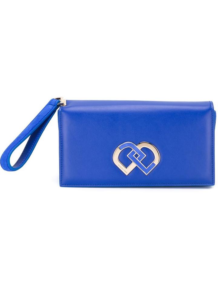 Dsquared2 Dd Clutch, Women's, Blue, Leather