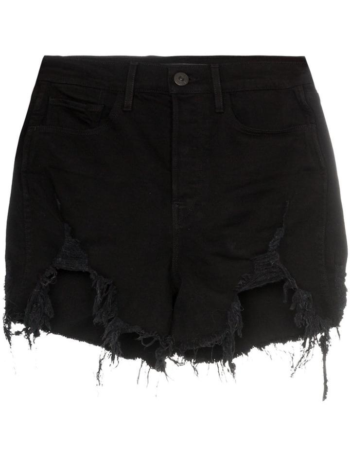 3x1 Blake Distressed Denim Shorts - Black