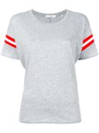 Rag & Bone Striped Sleeves T-shirt, Women's, Size: Small, Grey, Cotton