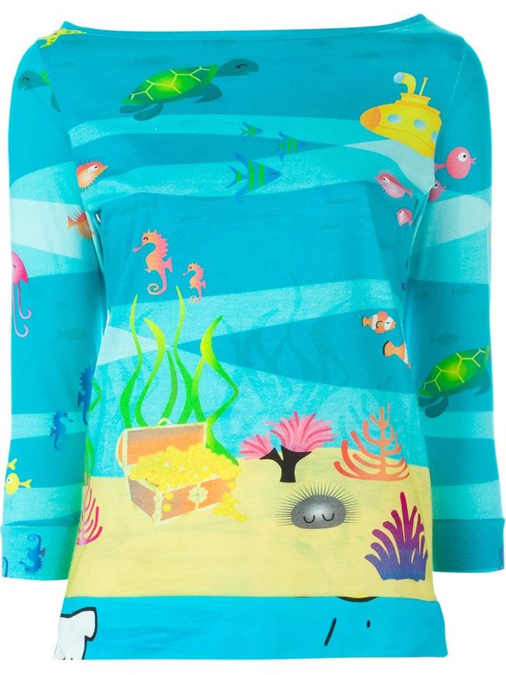 Ultràchic Sea Print Knitted Sweater