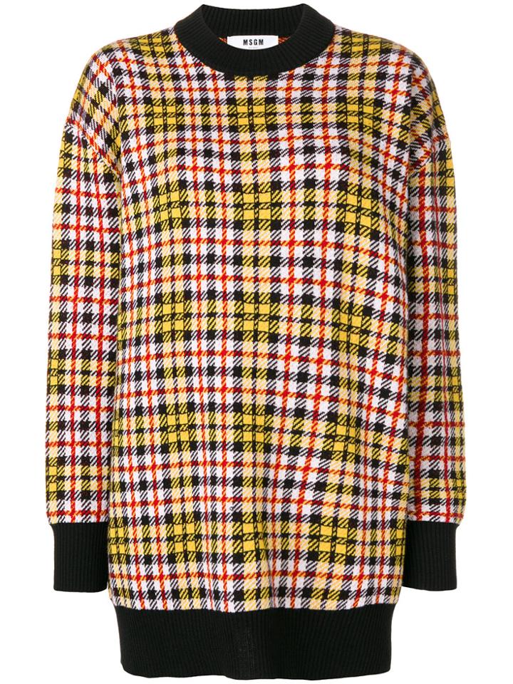 Msgm Checked Jumper - Yellow & Orange