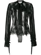 Self-portrait Lace Blouse - Black