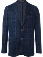 Eleventy Two Button Blazer, Men's, Size: 50, Blue, Cotton/acetate/wool/polybutylene Terephthalate (pbt)