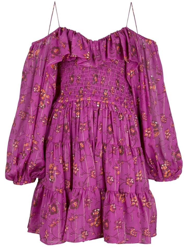 Ulla Johnson Off Shoulder Floral Dress - Pink