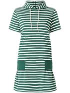 Sacai Hooded Striped Dress - Green