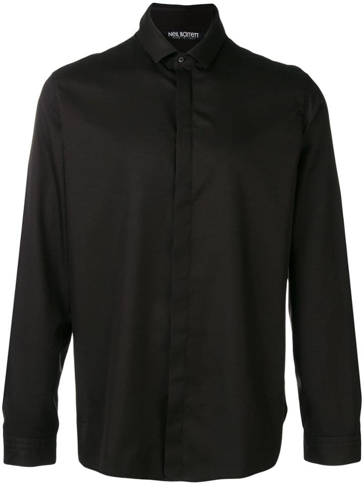 Neil Barrett Concealed Button Shirt - Black
