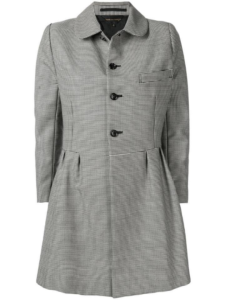 Comme Des Garçons Pre-owned Houndstooth Check Coat - Black