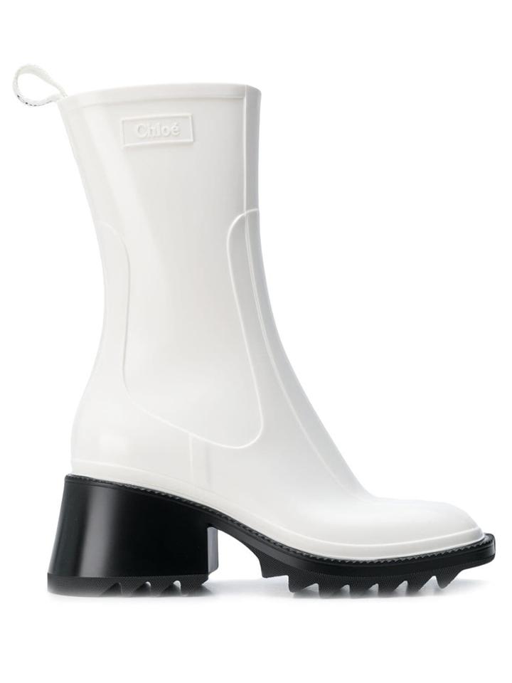 Chloé Betty Chunky Platform Boots - White