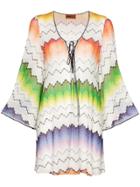 Missoni Mare Lace Up Front Kaftan - White