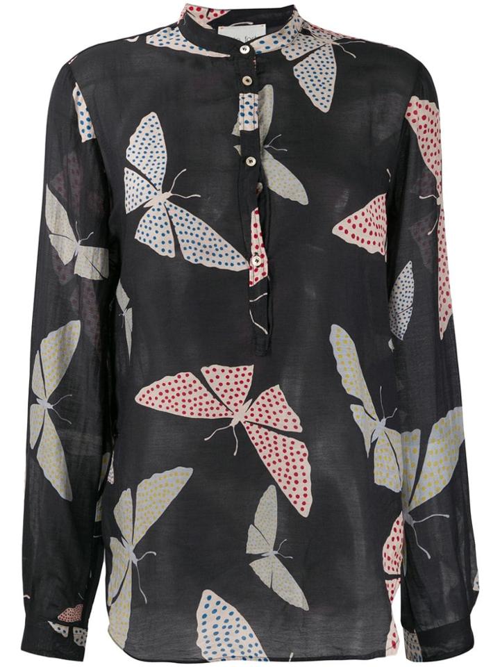 Forte Forte Butterfly Print Shirt - Blue