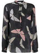 Forte Forte Butterfly Print Shirt - Blue