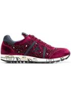 White Premiata Lucy Sneakers - Red