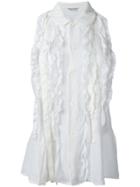 Comme Des Garçons Vintage Robe De Chambre Sheer Bib Top - White