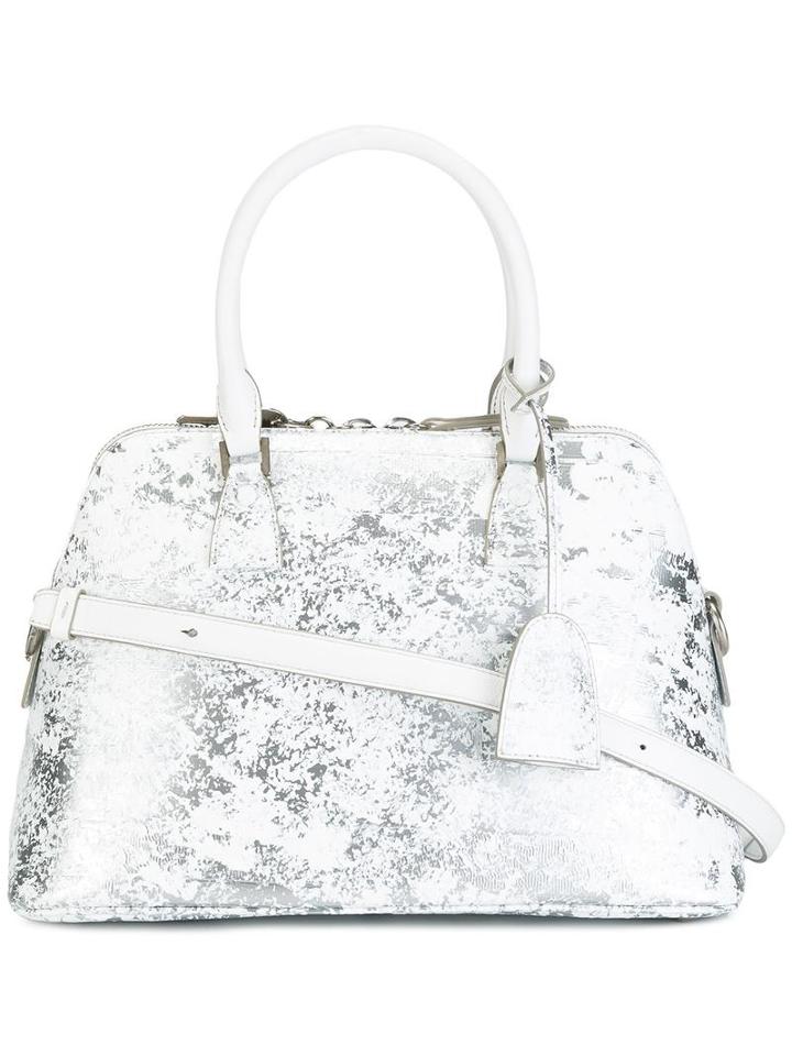Maison Margiela 'pecked 5ac' Tote, Women's, White, Polyurethane/polyester/cotton