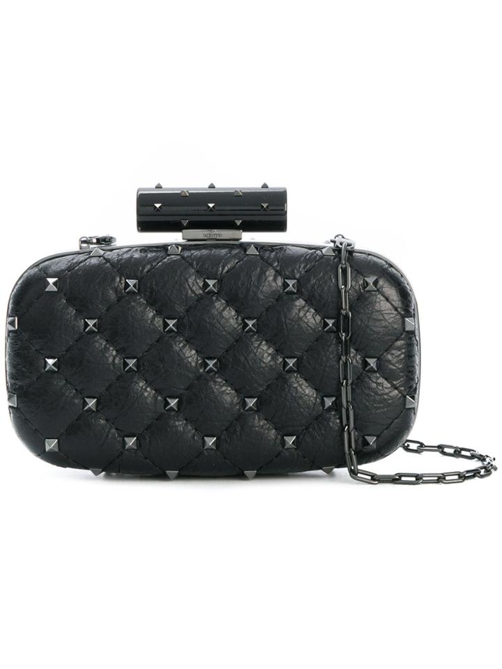 Valentino Rockstud Spike Clutch Bag - Black