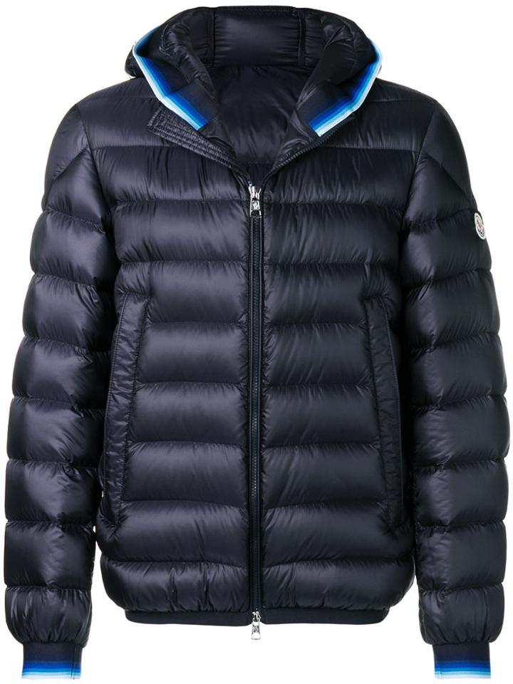 Moncler Zipped Hooded Jacket - Blue