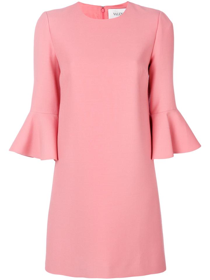 Valentino Bell Sleeve Dress - Pink & Purple