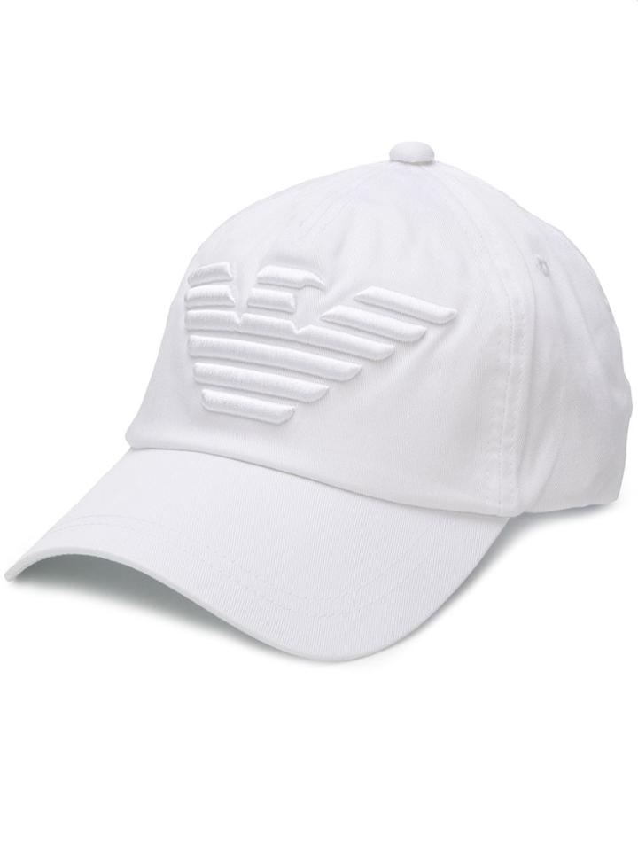 Emporio Armani Embossed Logo Baseball Cap - White