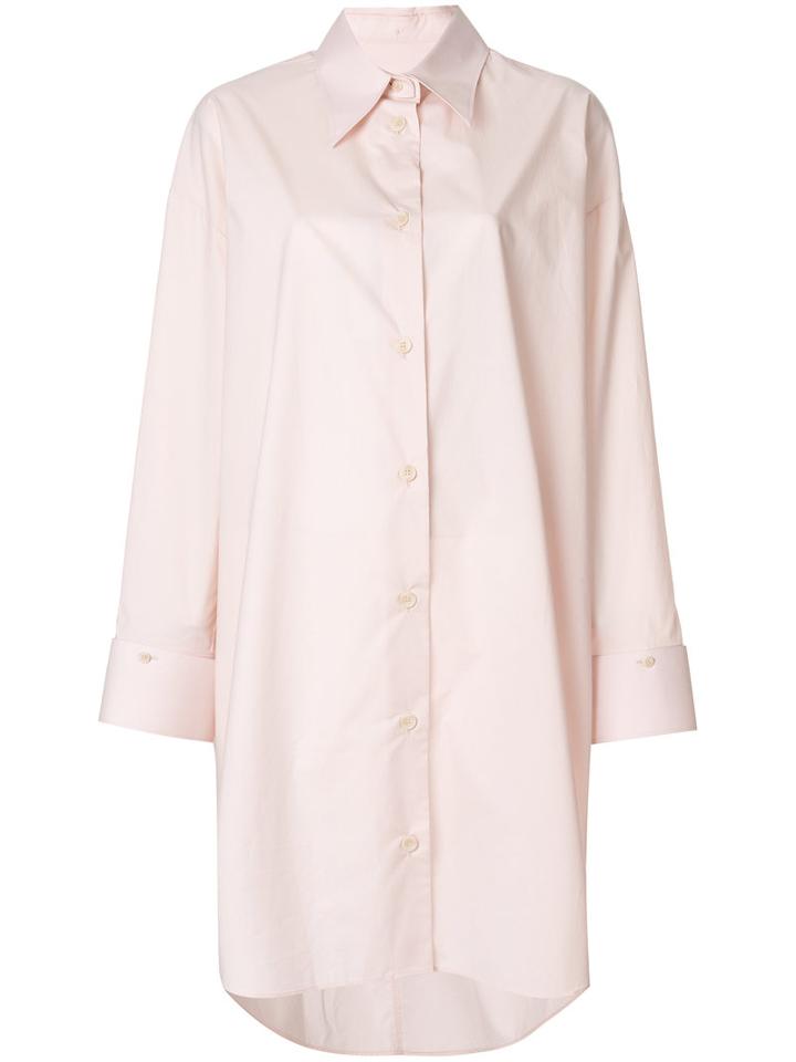 Mm6 Maison Margiela - Shirt Dress - Women - Cotton - 40, Pink/purple, Cotton
