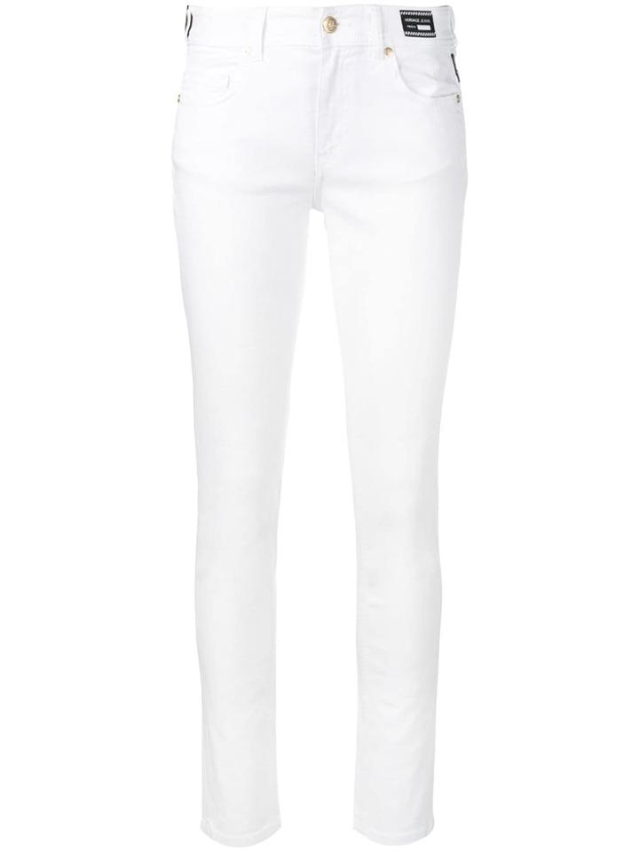 Versace Jeans Skinny Eyelet Jeans - White