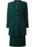 Chanel Vintage Skirt Suit, Women's, Size: 38, Green