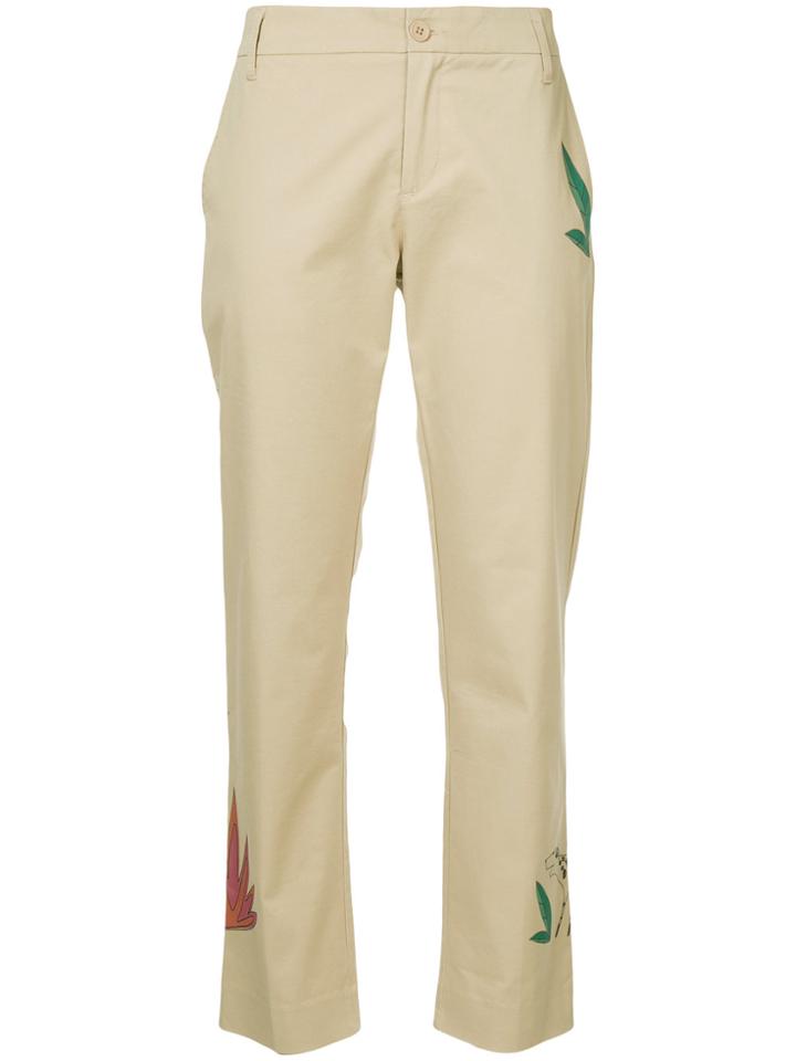 P.a.r.o.s.h. Printed Chino Trousers - Brown
