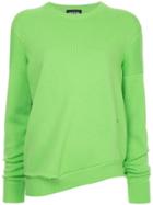 Calvin Klein 205w39nyc Distressed Hem Sweater - Green