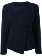 Yohji Yamamoto Vintage Collarless Deconstructed Jacket - Blue