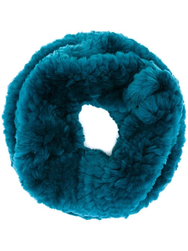 Yves Salomon Rabbit Fur Infinity Scarf