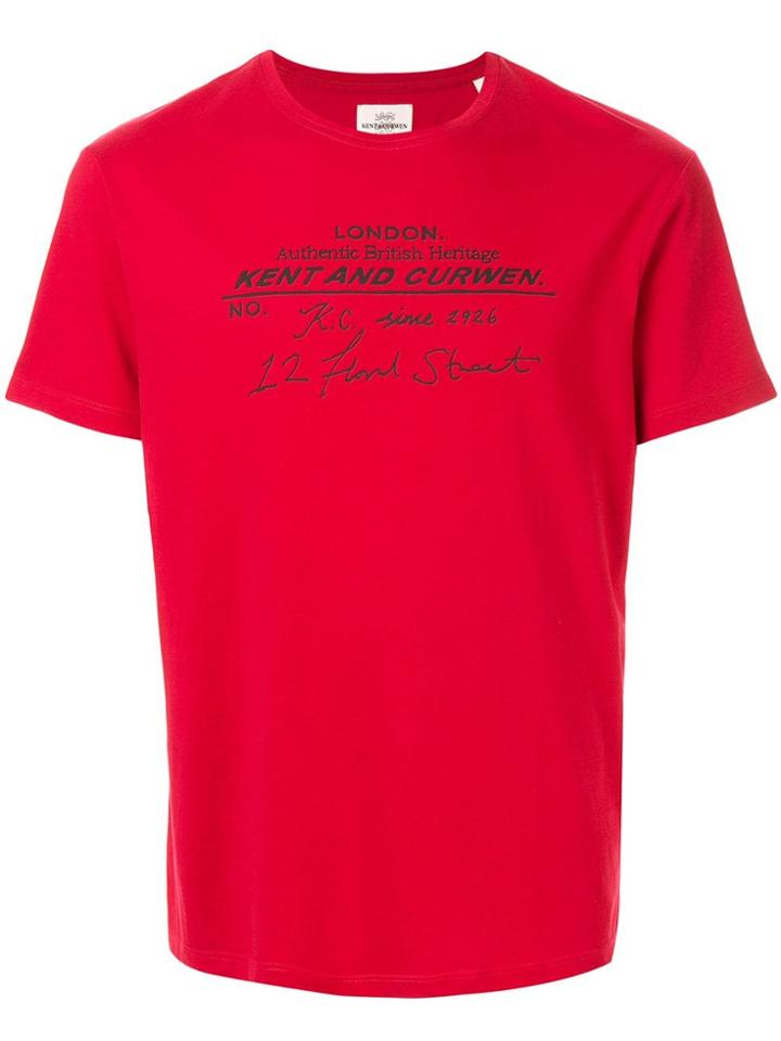 Kent & Curwen Printed Logo T-shirt - Red