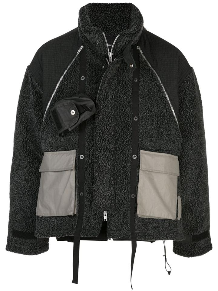 Blackmerle Contrast Pocket Pile Jacket